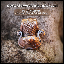 Кулон подвеска "Драккар викингов" , бронза