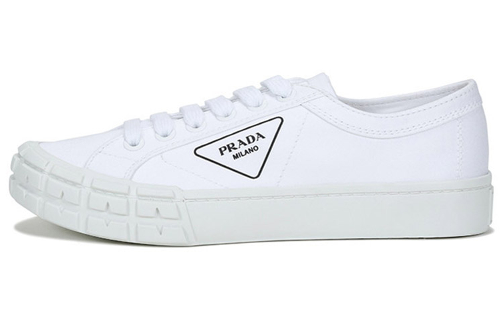 PRADA Low top Canvas Shoes Men"s White