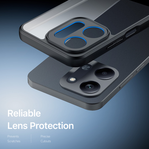 Чехол прозрачный с черными рамками для Xiaomi Redmi 17C 5G, серия Aimo Series Case от Dux Ducis