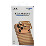 Защитное стекло i-Phone 17 Pro Max на линзы камеры Keephone Kevlar Lens Diago оранжевый
