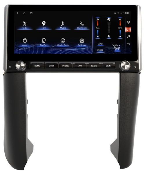 Магнитола для Toyota Fortuner 2015-2022 - Kuberg ZH-T1221 монитор 12.3", Android 12, Быстрая, CarPlay, SIM-слот