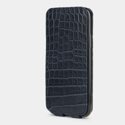 Special order: Чехол для iPhone 11 Pro из натуральной кожи крокодила, цвета синий