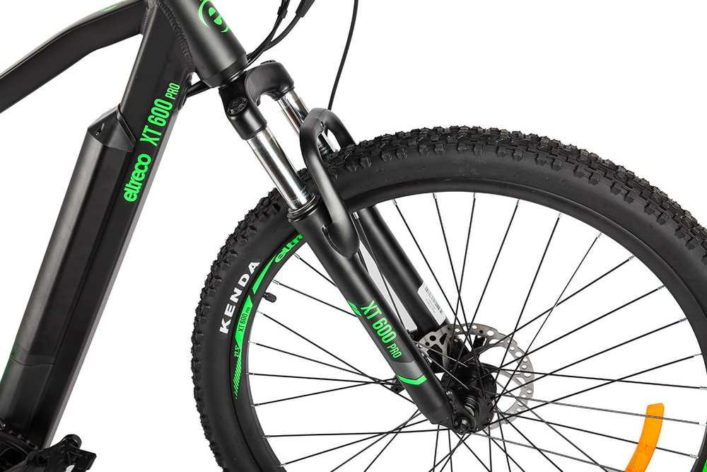 Электровелосипед Eltreco XT 600 Pro (Черно-зеленый-2663)