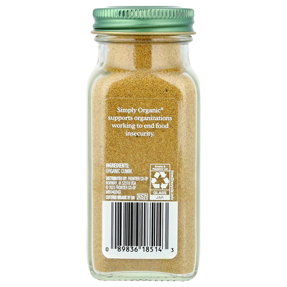 Simply Organic, Тмин, 65 г (2,31 унции)