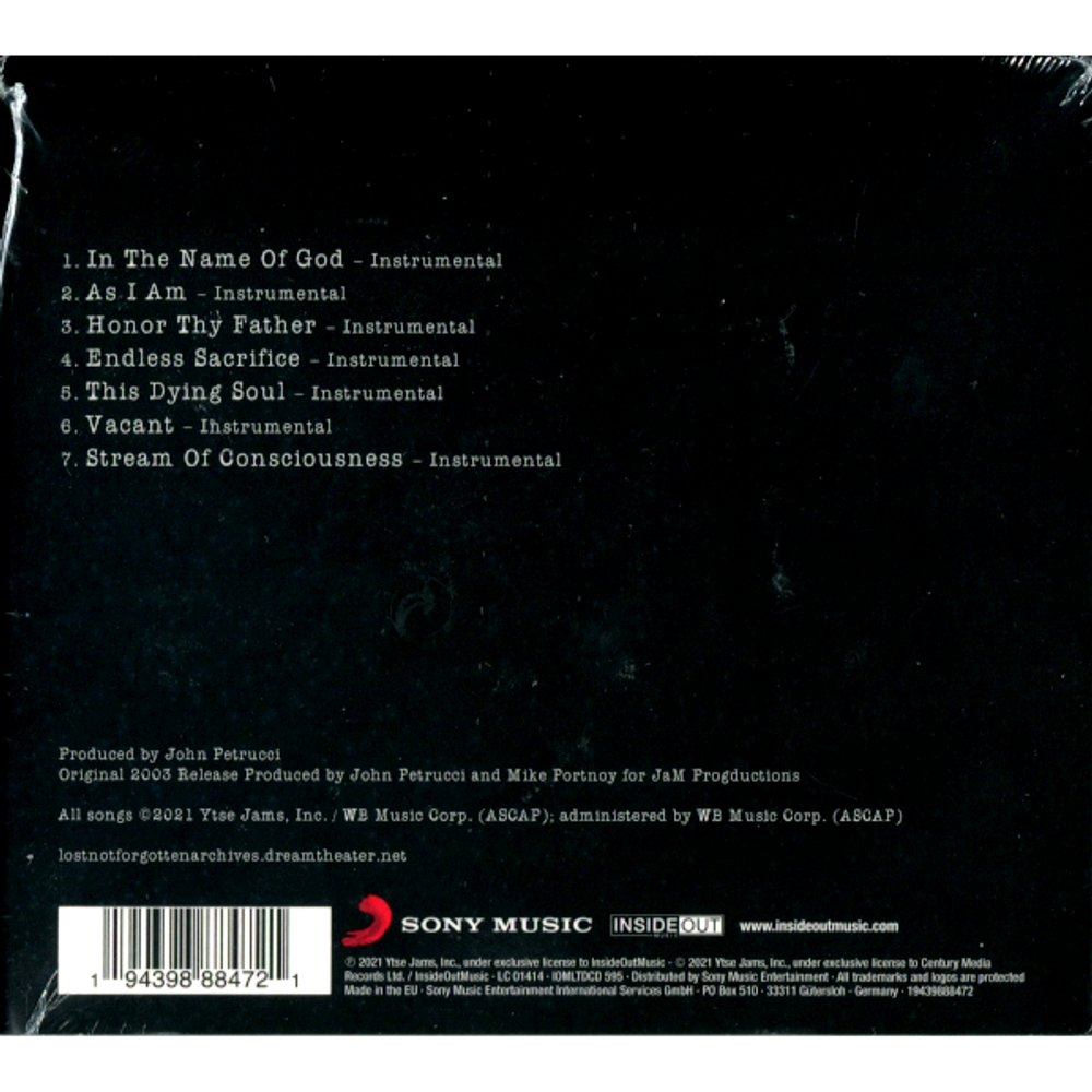 Dream Theater / Lost Not Forgotten Archives - Train Of Thought Instrumental Demos (2003)(CD)
