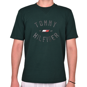 Мужская теннисная футболка Tommy Varsity Graphic Short Sleeve Tee - зеленый