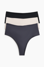 Трусы-бразильяна из микрофибры, 3 шт. - H&M
