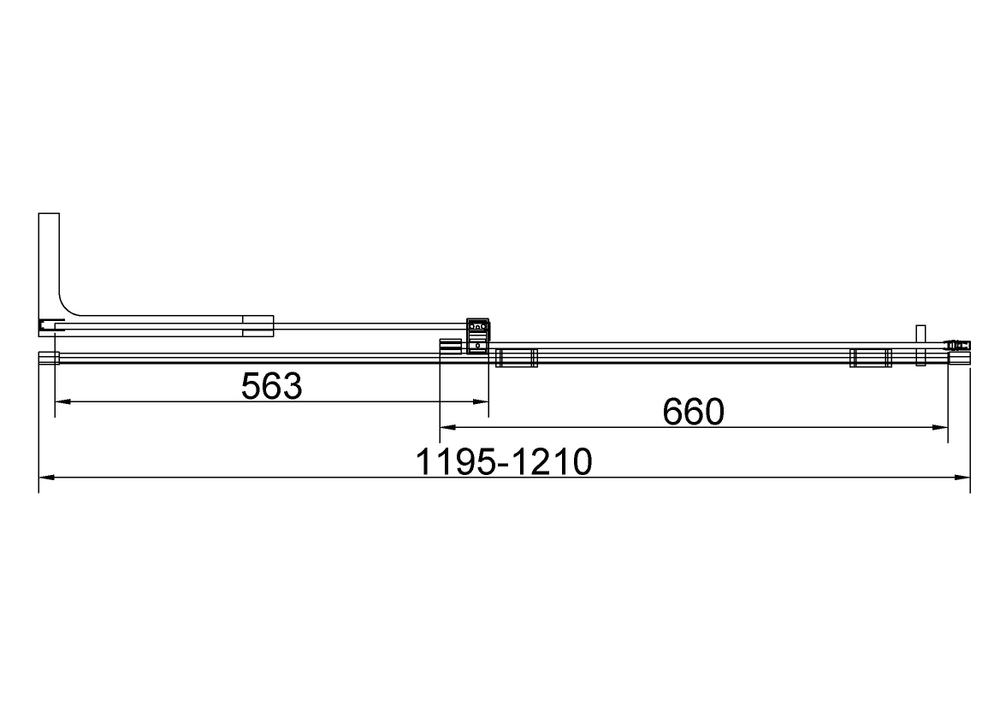 Душевая дверь Vincea Волк-Ин (Walk-In) VDS-4WSL120CLGM-L, 1200, вороненая сталь, стекло прозрачное, левая
