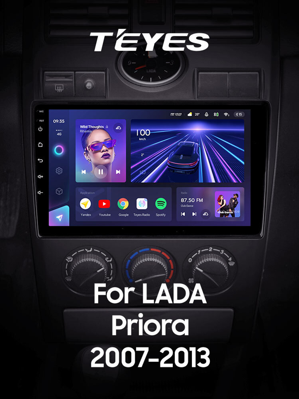Teyes CC3 9"для LADA Priora 2007-2013