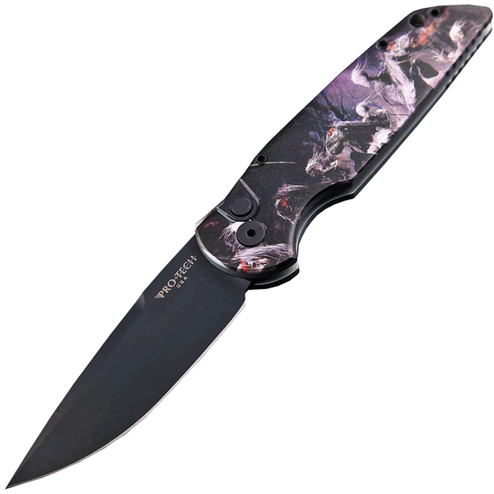 Складной нож Pro -Tech TR-3-Ghost Rider Lim, PR/TR-3 GR-B c клинком из стали 154CM, рукоять алюминий