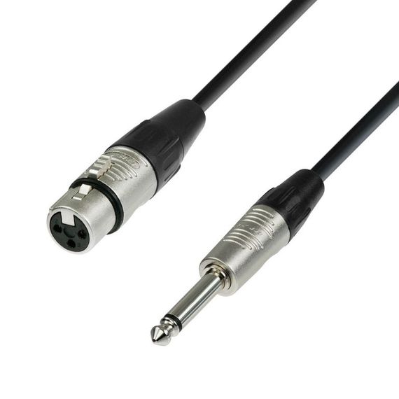 Adam Hall K4 MFP 0150 - кабель микрофонный, REAN XLR (F) - TRS (jack) 6,3 mm mono, 0.22 мм2, 1,5 м,