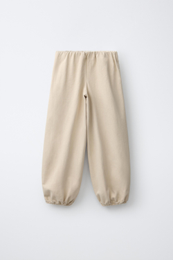 ZARA БРЮКИ BAGGY, БЕЖЕВЫЙ