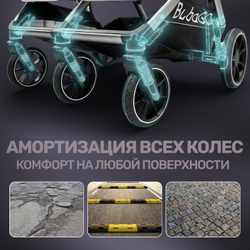 Прогулочная коляска для двойни BubaGO DUO X