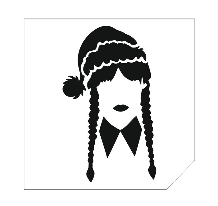 Трафарет для блеск-тату 6*6 уэнсдэй 781P