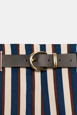 ZARA БРЮКИ В ПОЛОСКУ С РЕМНЕМ, ПОЛОСКИ