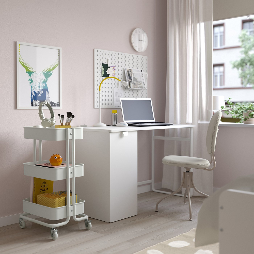 IKEA RÅSKOG  (ИКЕА РОСКОГ)  -  Тележка - белый 35х45х77 см