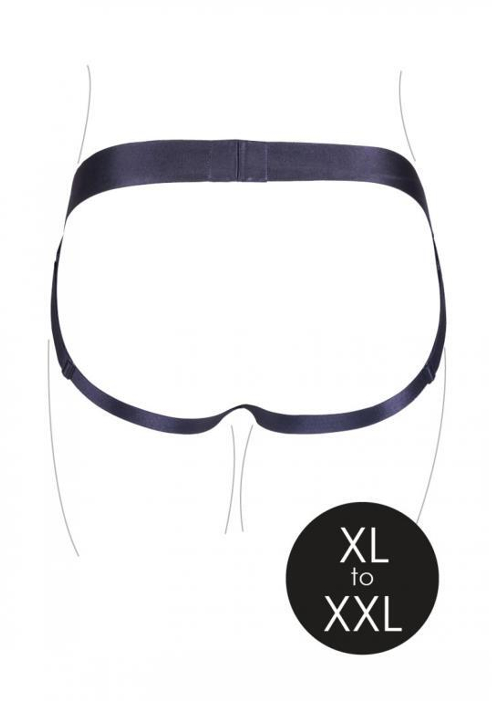 Трусики для страпона с вибропулей - XL/XXL