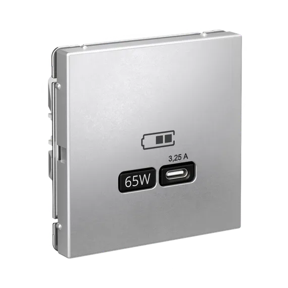Розетка с USB C Systeme Electric ArtGallery Алюминий GAL000327