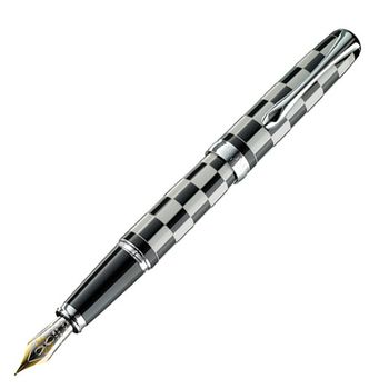 Перьевая ручка Diplomat Excellence A Plus Rome black white F 14ct. (D40102013)