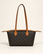Сумка Celine Duffle, коричневая — вид спереди