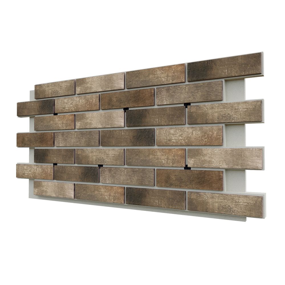 Клинкерная фасадная термопанель ЭППС Cerrad Loft brick Pepper 1150x540