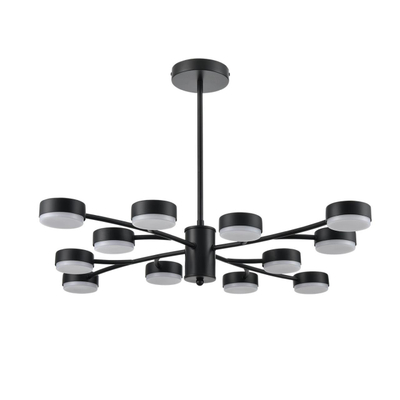 8117/12 COMFI LN26 235 черный, металл Люстра LED GX53 12*7W 220V TORINA