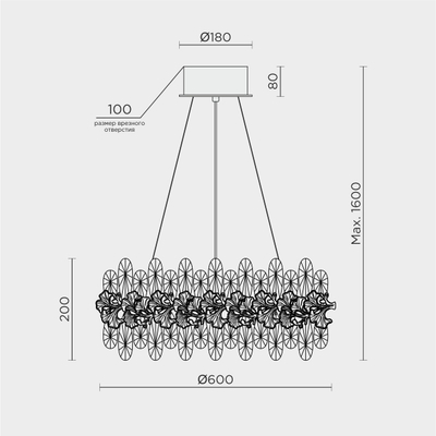 Подвесная люстра MODELUX ML.9888.600 GD
