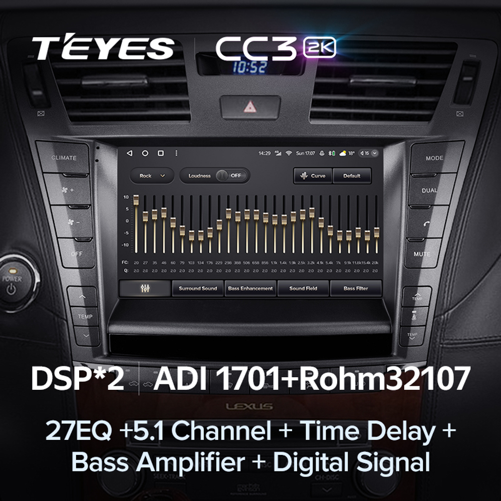 Teyes CC3 2K 9"для Lexus LS 460 2006-2012