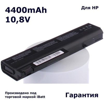 Аккумулятор iBatt 4400mAh, для HP- nx6110 6910p nx6310 6710b 6510b nc6320 nc6220 6715s nc6400 nc6120 nx6125 6715b 6710s nx6325 nx6200 nx5100 nc6100 nx6120 6515b nc6210 nx6300 nc6200 nx6320