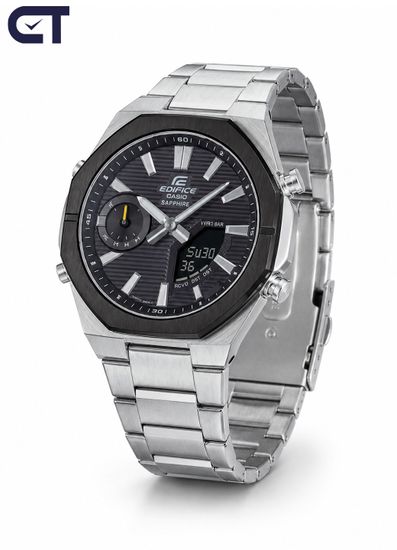 CASIO ECB-S10DB-1ADF EDIFICE мужские наручные часы — тонкая модель с Bluetooth и чёрным IP-безелем