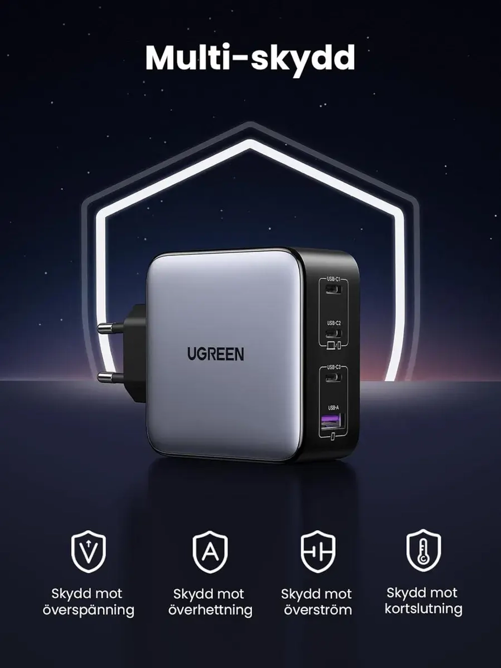 Мощная зарядка Угрин 100w Блок для ноутбука