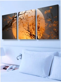 Картина Тень ветви модульная 50x70см 3шт.