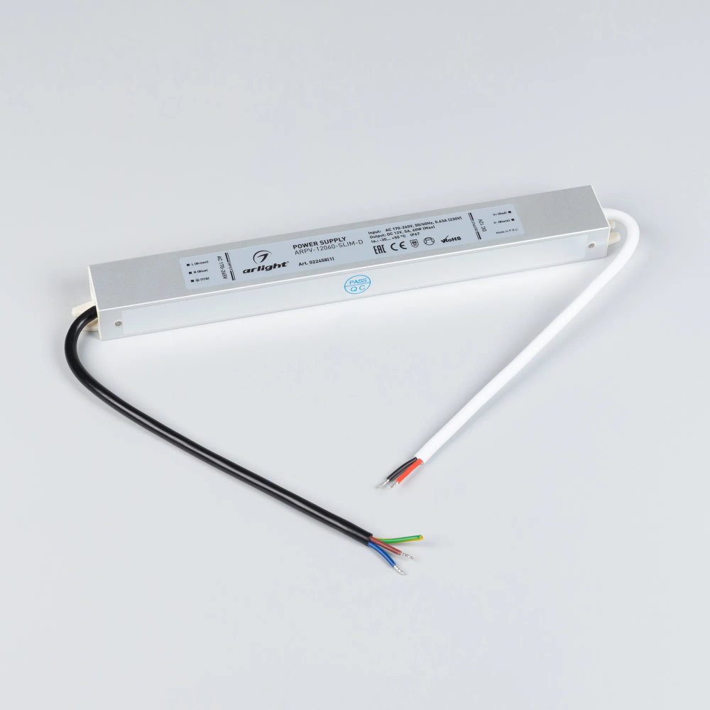Блок питания ARPV-12060-SLIM-D (12V, 5A, 60W) (Arlight, IP67 Металл, 3 года) 022458(1)