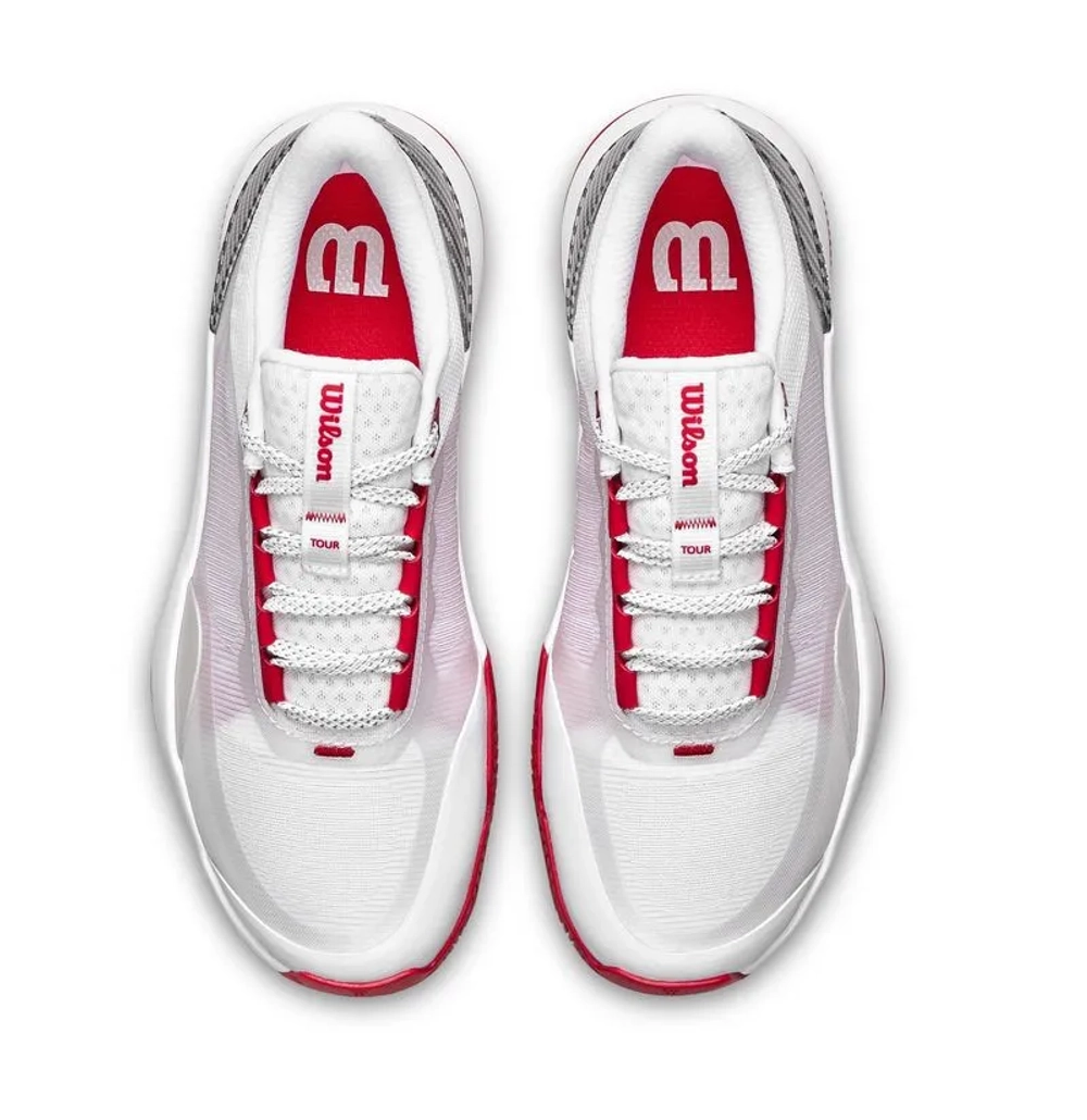 Женские теннисные кроссовки Wilson Intrigue Tour CTC - bright white/wilson red/black