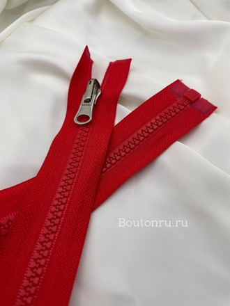 Молния тракторная красный с перекидным бегунком