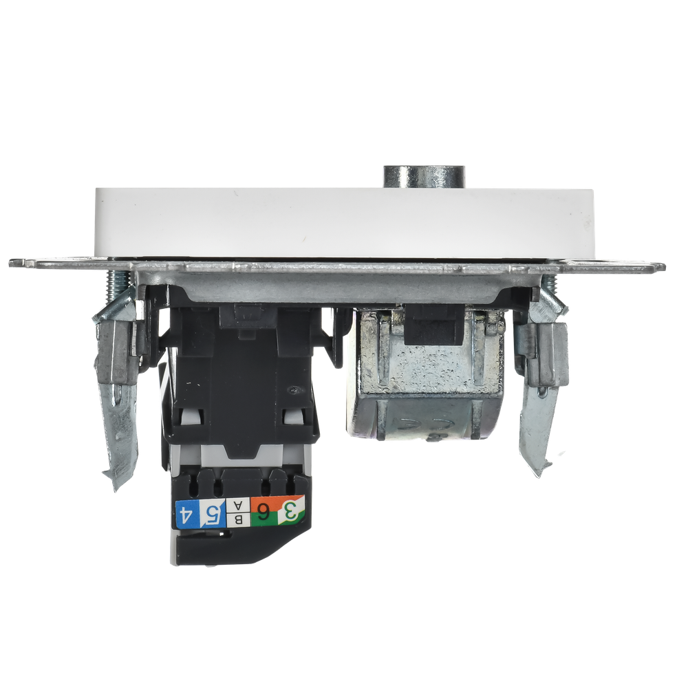 BRITE Розетка двойная TV+RJ45 кат.5E РТВ/РК12-БрАБ арктический белый IEK