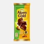 Шоколад Alpen Gold молочный Соленый миндаль и карамель 80г