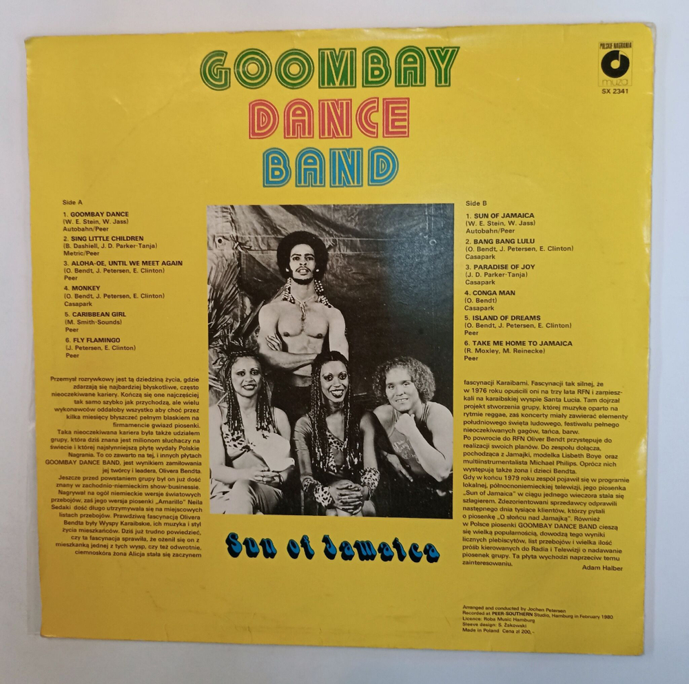 Винтажная виниловая пластинка LP Goombay Dance Band Sun Of Jamaica (Польша 1980)