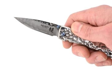 Складной нож Mcusta Damascus Blade Tsuchi Large MC-0114D c клинком из стали VG-10 San Mai (Laminated Stainlesss Damascus) рукоять Stainless Steel