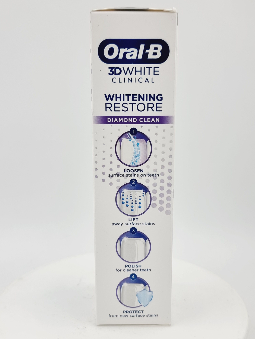 Зубная паста 3D White Clinical Whitening Restore Diamond Clean, с фтором, отбеливающая 75 мл (Германия)