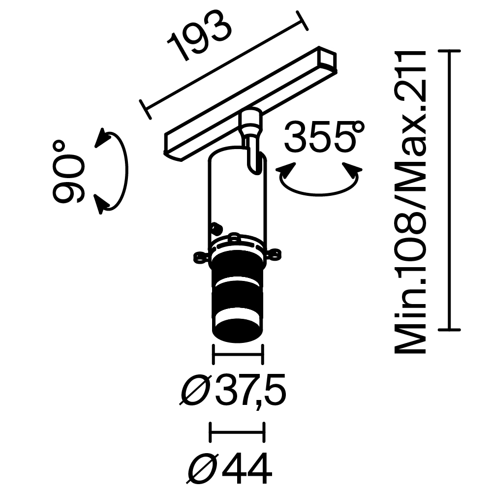 Магнитный трековый светильник Maytoni Gala TR108-2-10W3K-B