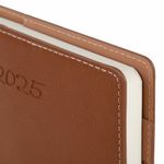Ежедневник датированный 2025, А5, 143x218 мм, BRAUBERG "Journal", под кожу, застежка, органайзер, коричневый, 115883