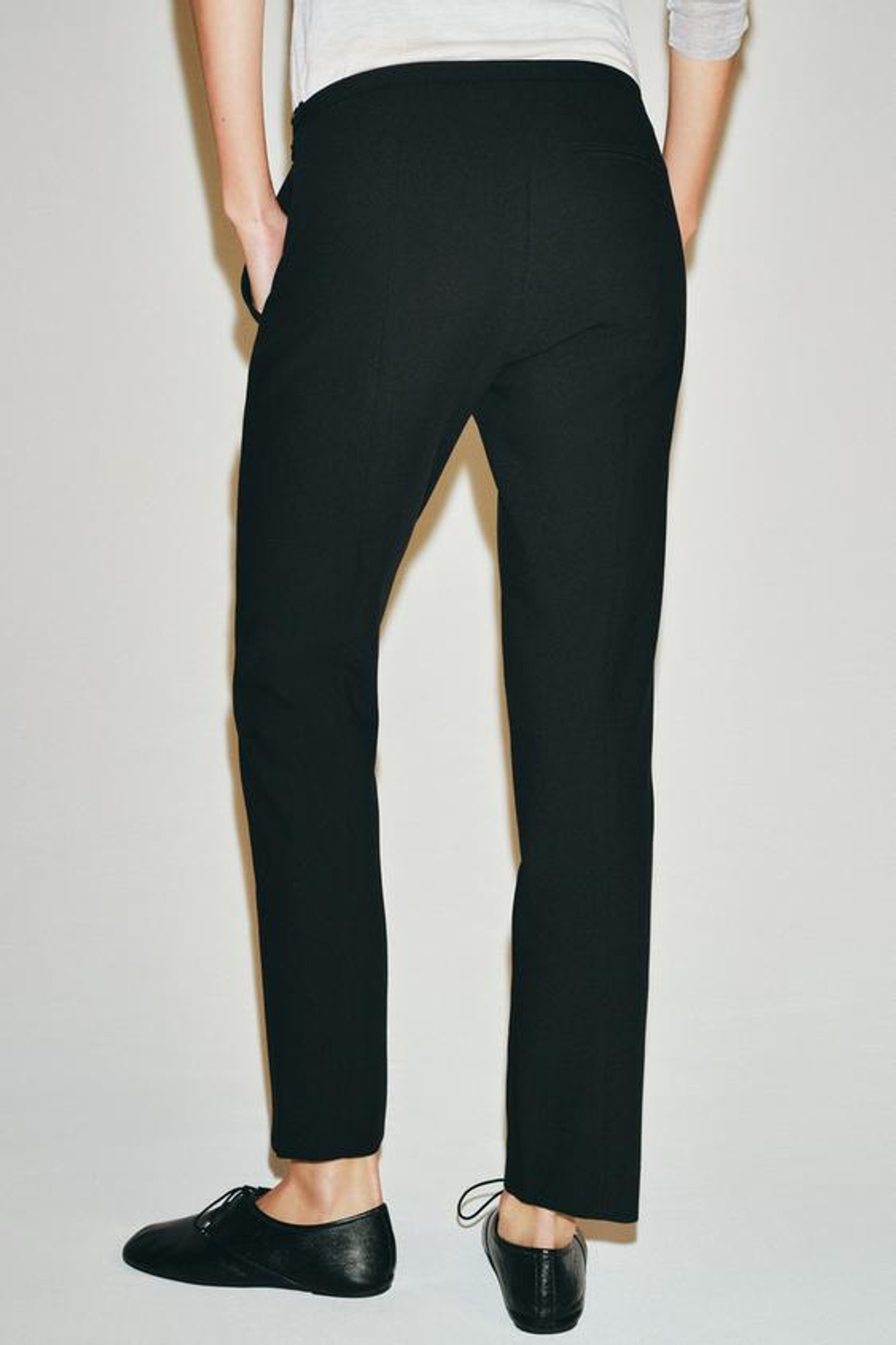 ZARA БРЮКИ ПРЯМОГО КРОЯ — ZW COLLECTION, ЧЕРНЫЙ