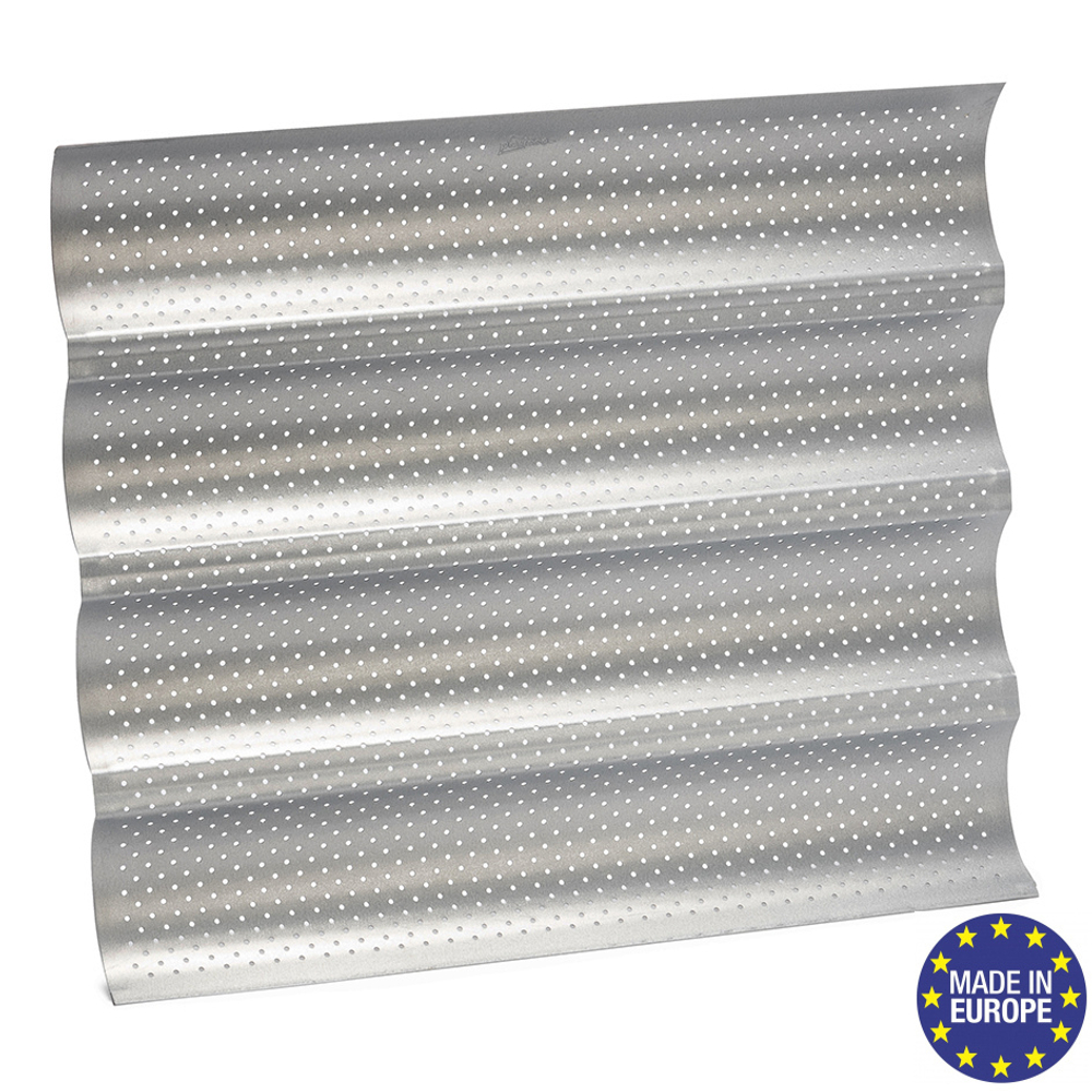 Форма для выпечки багетов 4-х секционная Patisse Silver 38х33 см