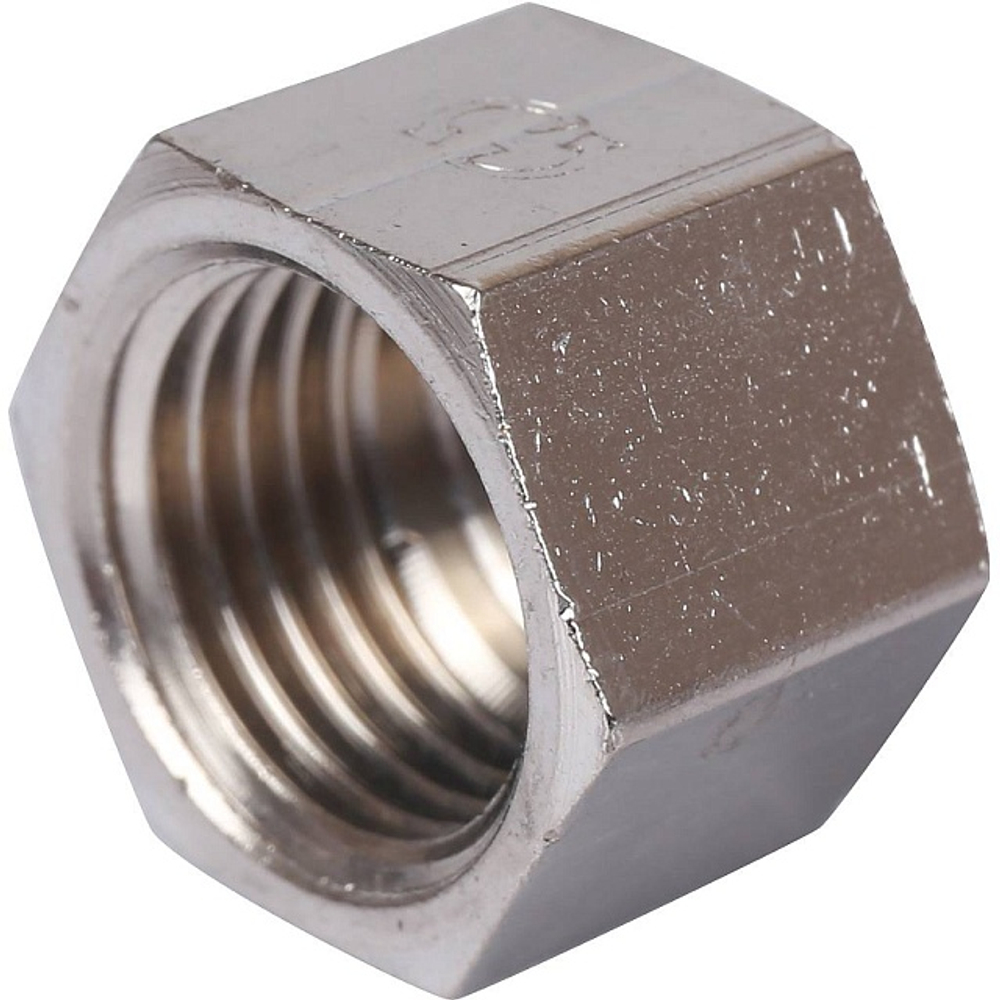 Заглушка с внутренней резьбой STOUT SFT 0027 - 1/4" (для стальных труб, латунь никелированная)