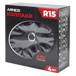 Колпаки R15 Sirrah 4шт (черно-матовые) ABS-пластик ARNEZI A0702004