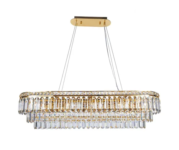 Люстра подвесная NewRgy 2796E/10A GOLD+CLEAR, 10×40 Вт, золотая и прозрачная