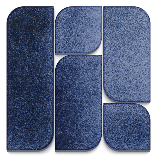 KERAMA MARAZZI Модульное панно СИЛУЭТ синий 30х30 / 16мм. / KMD3RIC013