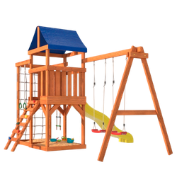 Детская площадка Fun Land с сеткой стенкой и качелями