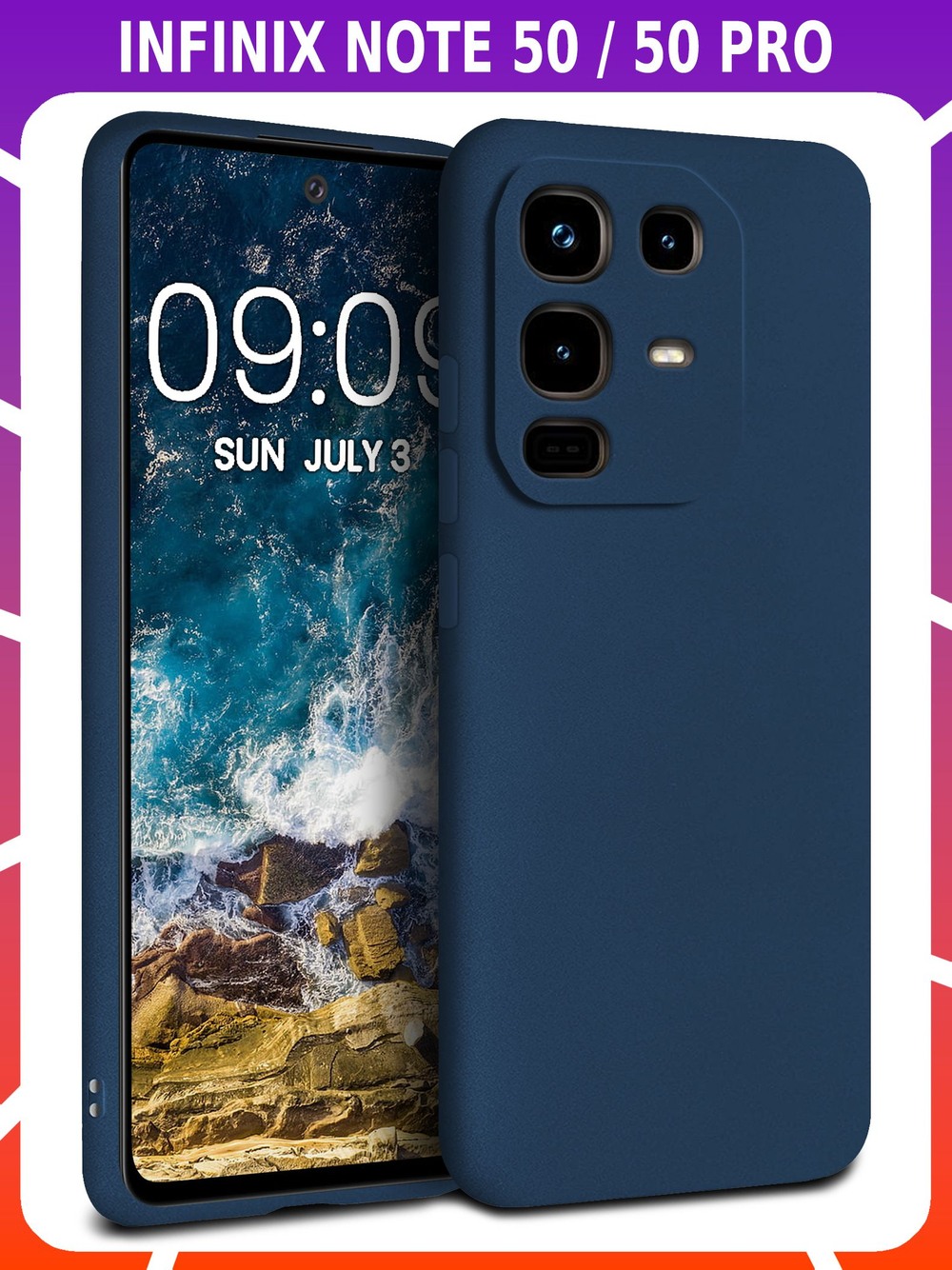 Мягкий Soft Touch чехол из силикона для INFINIX NOTE 50 / 50 PRO с бархатной подкладкой